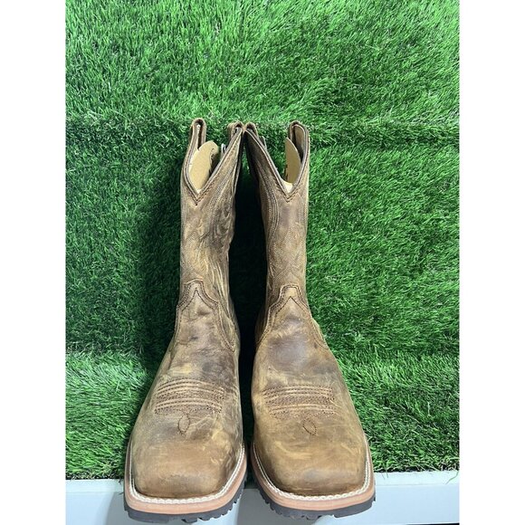 New Ariat® Sz 11D Mens Hybrid Rancher Distressed Brown Square Toe Boots 10023175 - Picture 2 of 8